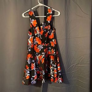 Off the shoulder red purple dress